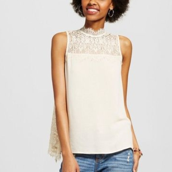 NEW Natural Lace Open-Back Tank Top Blouse [D6] - Picture 8 of 8